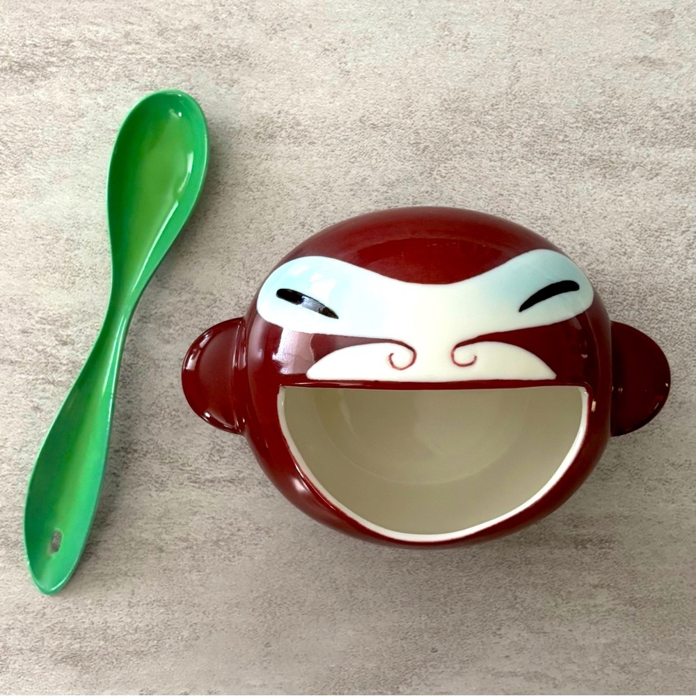 ✨RARE✨ALESSI Monkey Face Bowl and Spoon Set
